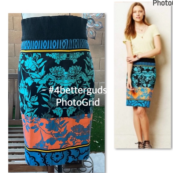 Plenty by Tracy Reese Floral Vase Colorful Print Cotton Pencil Skirt Sz 0 - Picture 8 of 16